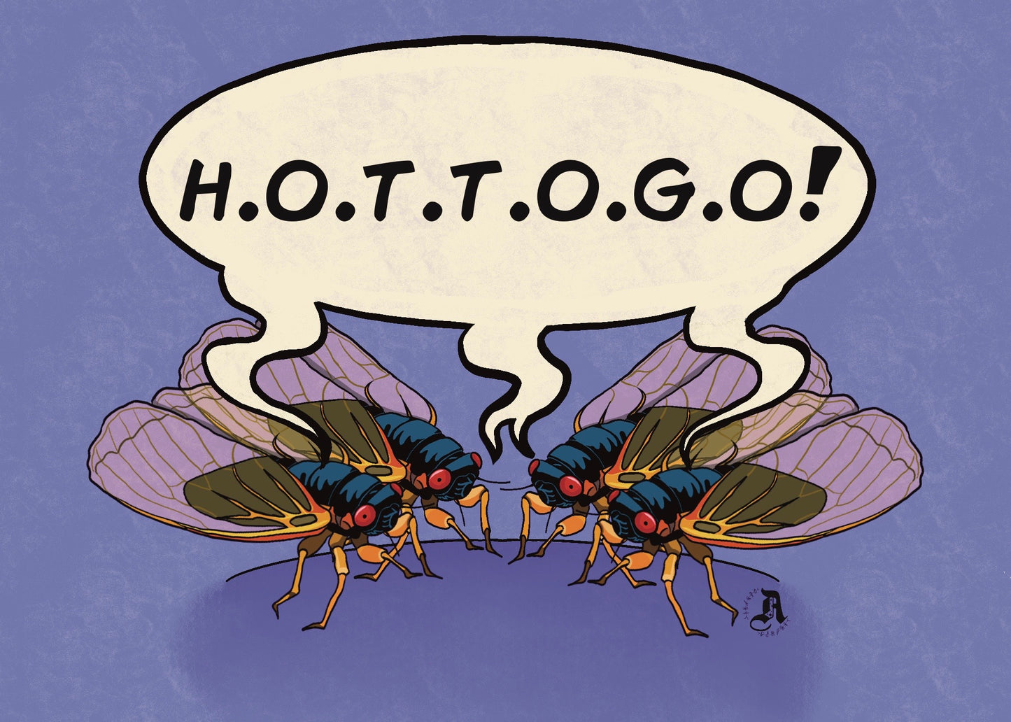 Singing Cicadas Art Print