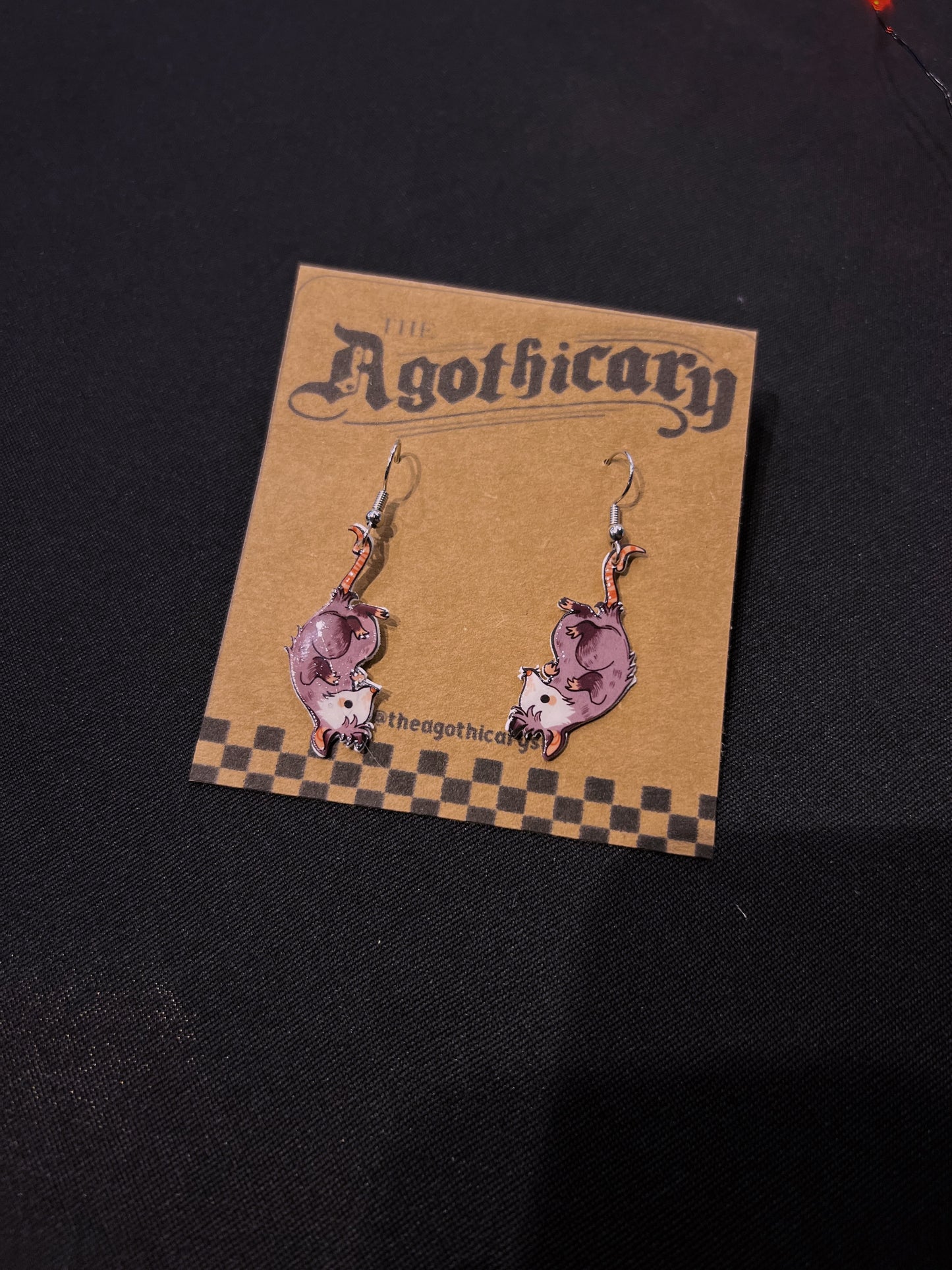 Opossum Earrings
